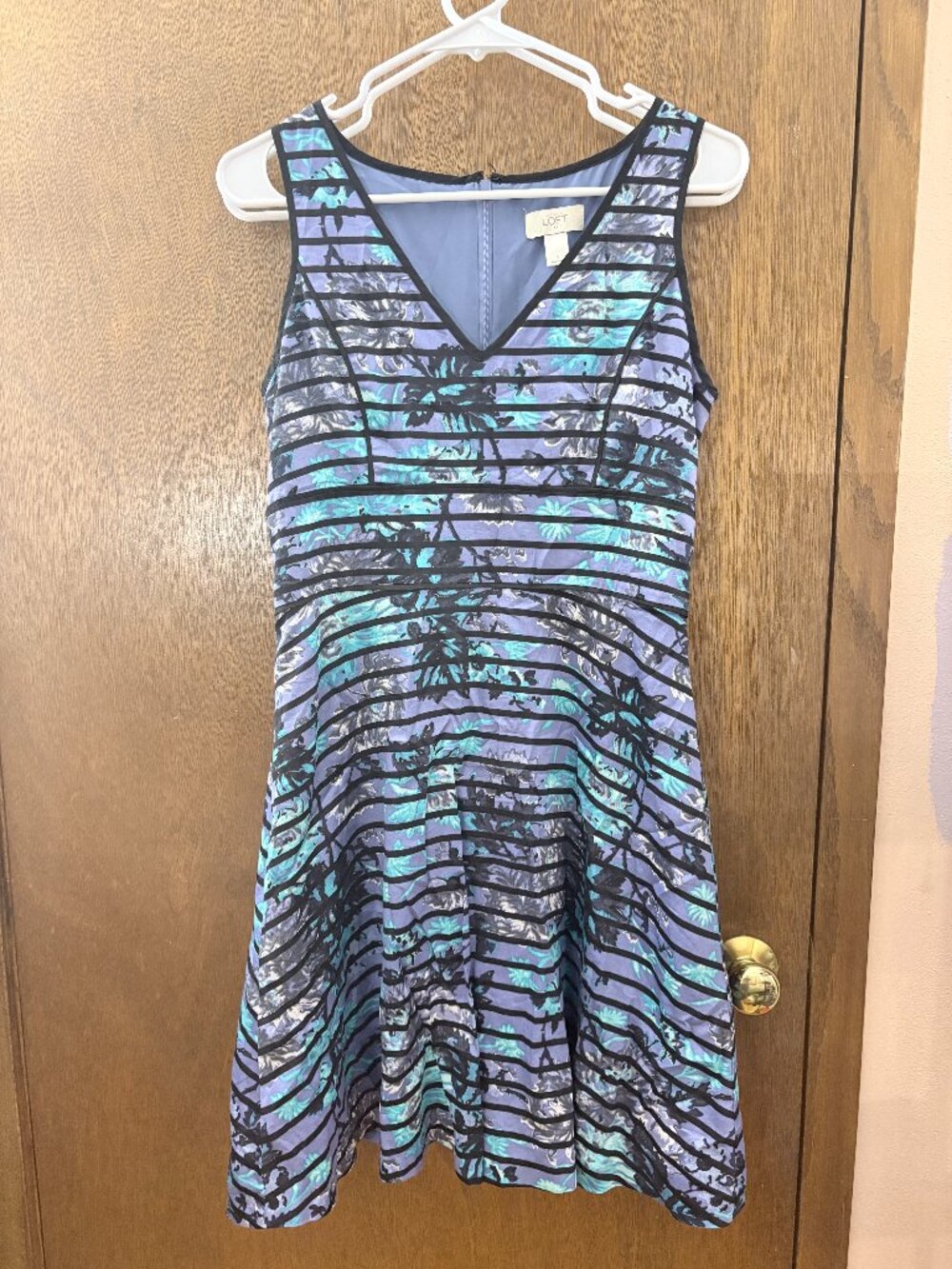 Loft Tropical Striped Dress